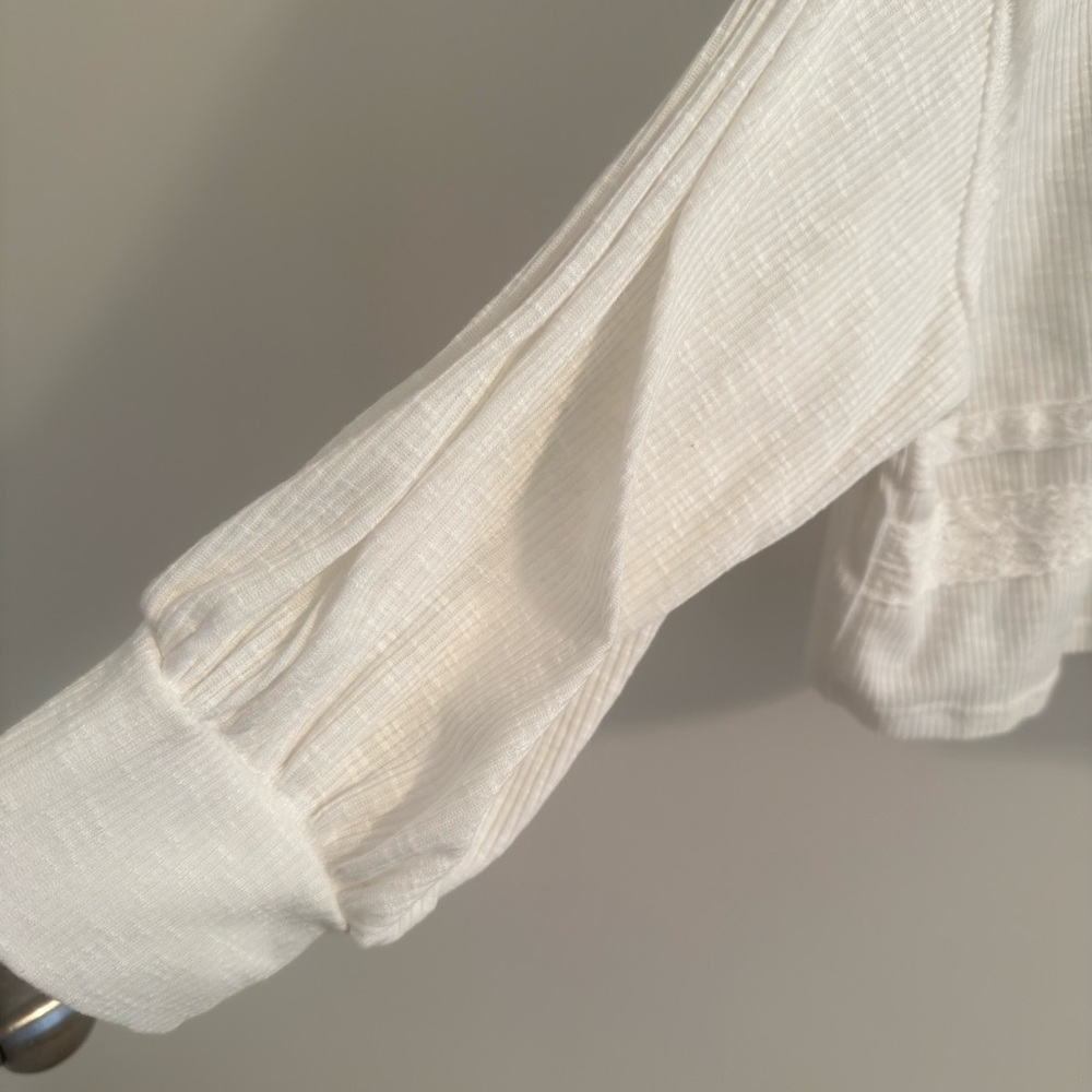 POL Ribbed Crewneck Top - White - Picture 3 of 6